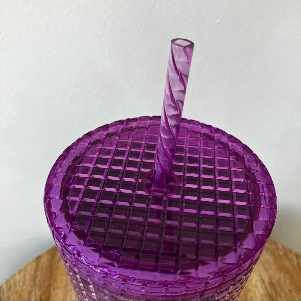 Starbucks | 2021 Summer Purple and Red Grid Kaleidoscope 24 oz Venti Tumbler
